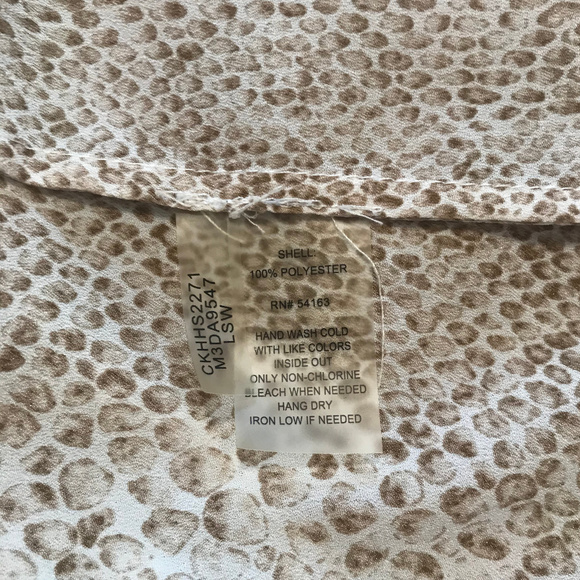 Calvin Klein - Animal print long sleeve blouse - Picture 4 of 7